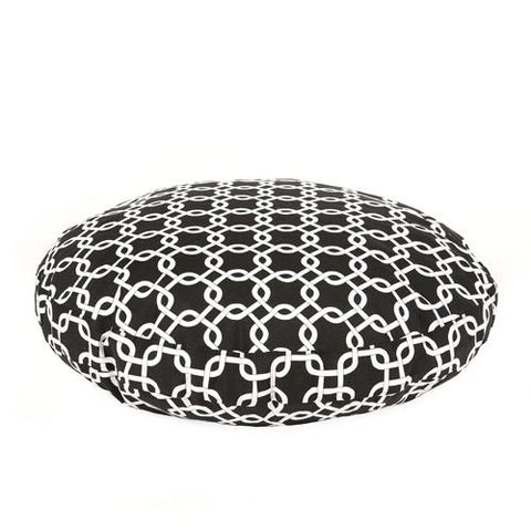 Round Dog Bed Cover - Black Squares