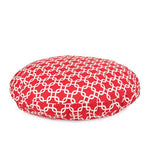 Round Dog Bed Cover - Red Squares