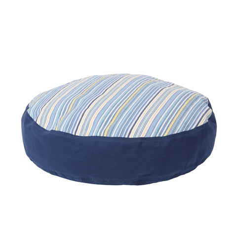 Round Dog Bed Cover - Sierra Blue on Blue