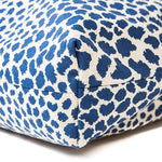 Rectangular Dog Bed Set - Indigo Leopard Print