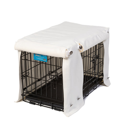 Washable Dog Crate Cover - Denim Bleach