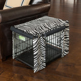 Zebra Black Dog Crate Cover