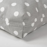 Washable Rectangular Dog Bed Cover - Polka Dot Grey