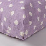 Washable Rectangular Dog Bed Cover Polka Dot - Lilac