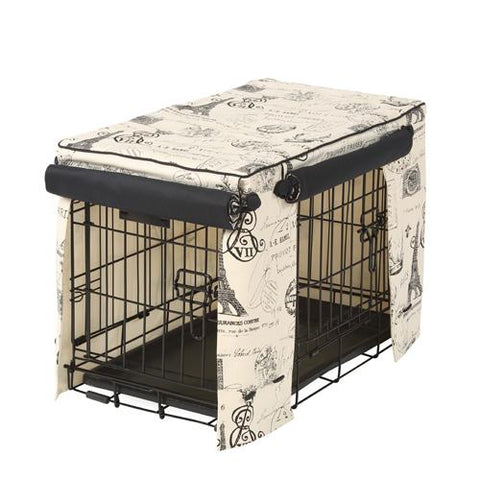 Parisian Black Dog Crate Cover