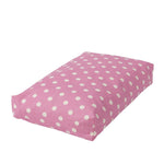 Rectangular Dog Bed Set - Polka Dot Pink
