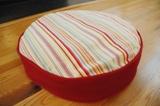 Round Dog Bed Cover - Sierra Cool Blue with Simply Red